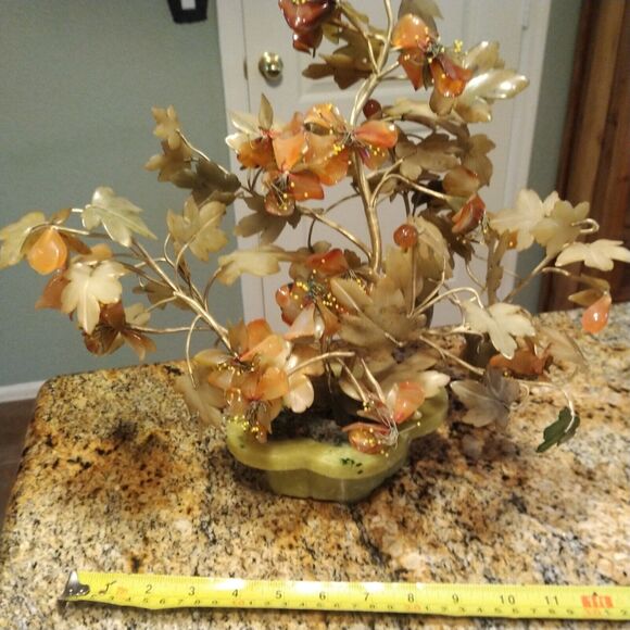 LARGE VINTAGE JAPANESE JADE TREE 14" TALL - Picture 11 of 16